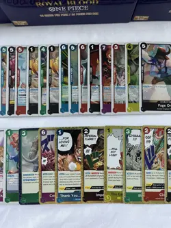 2024 One Piece English OP-08 Complete Set R Rare Foil 28 Cards Electric Luna (A) - Image 3