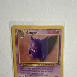 Nintendo Gengar Fossil 20/62 80 HP Rare Pokemon Card Unlimited Regular - Image 2