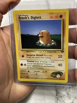 Pokemon Brock's Diglett 67/132 Gym Challenge Regular Common Pokemon Card NM/MT - Image 1
