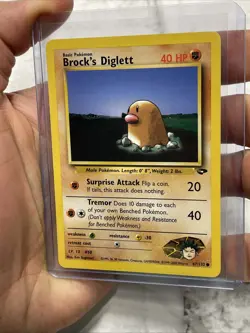 Pokemon Brock's Diglett 67/132 Gym Challenge Regular Common Pokemon Card NM/MT - Image 2