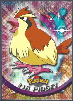 PIDGEY # 16 - BLACK Logo - Non-Holo - SERIES 1 - TOPPS POKEMON CARD - LP - Image 1