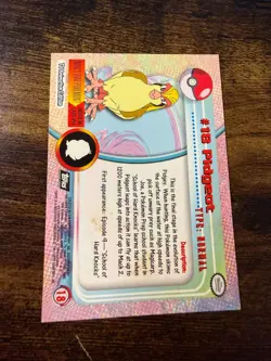 Pokemon Card - Pidgeot #18 - Topps Series 1 - Black Logo MP-HP - Image 2