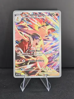 Pokemon TCG Destined Rivals Ethan's Typhlosion Illustration Rare Card 190/182 - Image 1