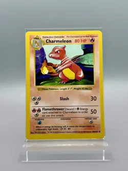 Charmeleon 24/102 Shadowless Base Set MP - Pokemon TCG Card Uncommon - Image 1