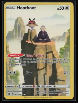 Hoothoot TG12/TG30 SWSH10: Astral Radiance Trainer Gallery Pokemon TCG Card - Image 1