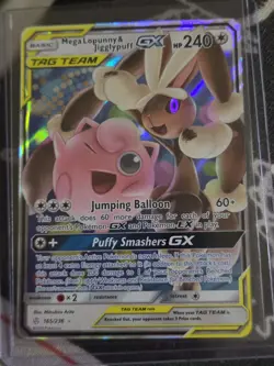 Tag Team Mega Lopunny Jigglypuff GX Cosmic Eclipse Card 165/236 - Image 1