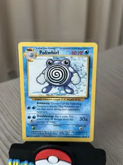 Poliwhirl Pokemon Card Uncommon Base Set - 38/102 1999 + Keychain - Image 2