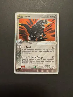 Aggron ex - Pokemon Card - 95/100 - Holo Ultra Rare - Sandstorm - MP/LP - Image 1