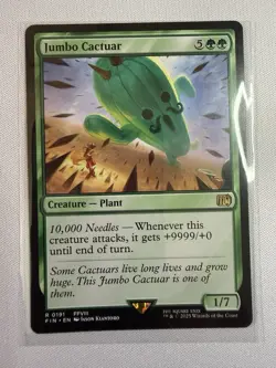 Jumbo Cactuar #0191 MTG Universes Beyond FFVII Rare Creature Green Regular - Image 1