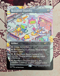MTG Retrofitter Foundry Borderless Secret Lair Encyclopedia of Magic NM - Image 1