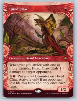 HIRED CLAW (SHOWCASE) 317 RARE BLOOMBURROW MAGIC: THE GATHERING NM - Image 1