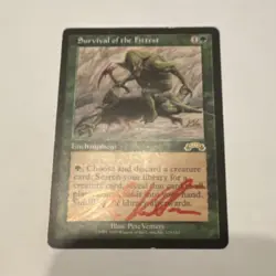 Magic the Gathering Survival of the Fittest Exodus Signed/DAMAGED - Image 1