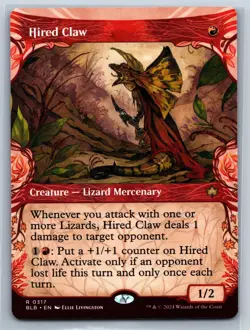 HIRED CLAW (SHOWCASE) 317 RARE BLOOMBURROW MAGIC: THE GATHERING NM - Image 1