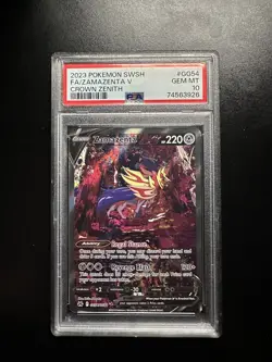 2023 Pokemon Sword And Shield Crown Zenith Zamazenta V #GG54 Full Art PSA 10 - Image 1