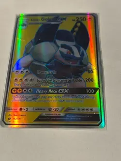 pokemon Tcg Alolan Golem GX (Full Art) 102/111 Sm-Crimson Invasion Holo - Image 1
