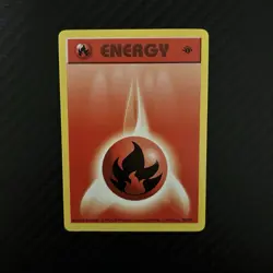 Fire Energy 98/102 1st Edition Shadowless Base Set 1999 Pokemon WOTC LP - Image 1