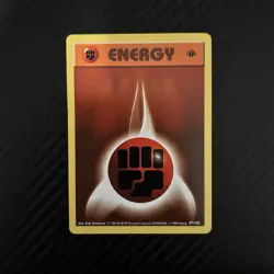 Fighting Energy 97/102 1st Edition Base Set 1999 Pokemon WOTC LP Raw - Image 1