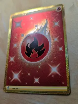 Fire Energy 284/264 Pokemon Card Gold Secret Rare Holo SWSH Fusion Strike NM 🔥 - Image 2