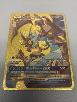 Mcharizard EX Mega M Charizard Gold Foil Fan Art Pokemon Card 108/106 230HP NM - Image 1