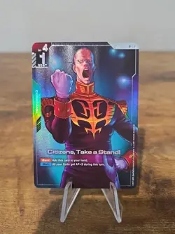 Bandai Gundam Card Game TCG - Citizen, Take A Stand GD01-105 Alt Art Foil - Image 1