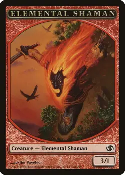 4x Elemental Shaman Token - NM/LP - Duel Decks: Jace vs. Chandra - mtg - Image 1