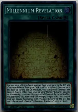 Millennium Revelation Super Rare Legendary Duelists: Rage of Ra LED7-EN006 LP - Image 1
