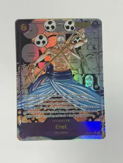 Bandai One Piece TCG Enel OP15-118 Secret Rare Alternate Art Manga Rare - Image 1