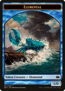 4x Elemental Token (1/0 creature) - NM/LP - Duel Decks: Merfolk vs. Goblins mtg - Image 1