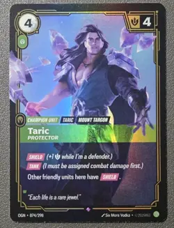 Riftbound League Of Legends Origins Foil Card OGN 74 Taric - Image 1