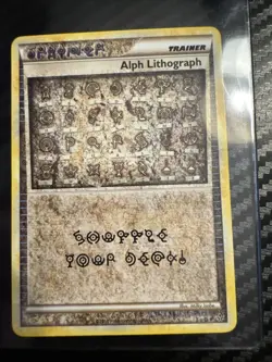 Pokemon Alph Lithograph Trainer HeartGold SoulSilver Rare TCG Card 2010 - Image 1