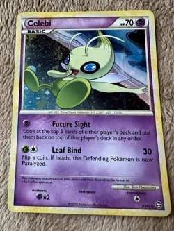 2010 Pokemon TCG HGSS Triumphant Celebi Holo Rare 3/102 LP SHARP CARD - Image 1