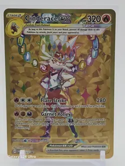 *GOLD* Cinderace ex 163 Black Star Promo Scarlet & Violet Promo Card NM/MINT - Image 1