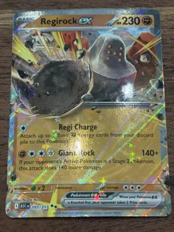 Pokemon TCG Regirock EX 107/217 Ascended Heroes Double Rare NM Card - Image 1