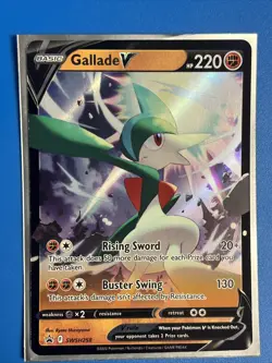 Pokemon - Gallade V - SWSH258 - Sword & Shield Black Star Promo + Card Saver - Image 1