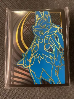 Mega Lucario Card 65 Sleeves (New & Sealed) - Pokemon - Mega Evolution ETB - Image 1