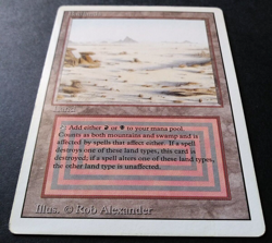 1x Badlands MTG **MP (Revised, English) Dual Land - Image 3
