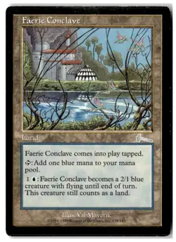 MTG Faerie Conclave -Urza's Legacy Heavily Played English Playset (x4) - Image 1