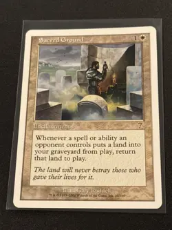7th Edition Sacred Ground MTG Magic the Gathering NM - Image 1
