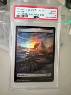 PSA Magic the Gathering Secret Lair Godzilla Lands Foil #065 Japanese - Image 1