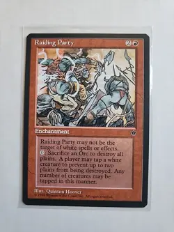 Raiding Party - Fallen Empires - MTG Magic - Uncommon - Red Enchantment - Image 1