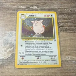 Pokemon TCG Clefable Holo Rare Base Set 2 5/130 - Image 1
