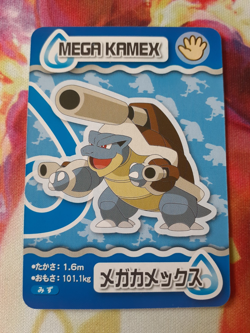 2015 Pokemon ANA Pair Mega Blastoise/ Mega Kamex Mini Playing Card NM - Image 1