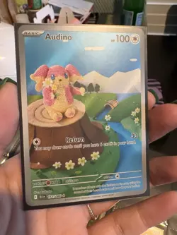 Pokemon TCG Black Bolt Audino 151/086 Full Art Rare Illustration - Image 1