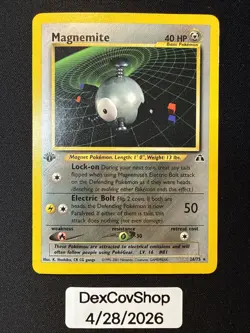 Magnemite 1st Edition 26/75 NM Neo Discovery Regular Rare Pokemon TCG - Image 1