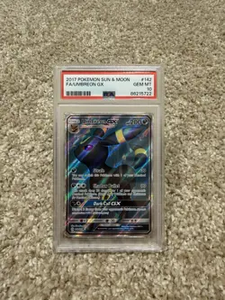 Pokemon 2017 Sun & Moon Umbreon GX Full Art Ultra Rare #142 PSA 10 - Image 1