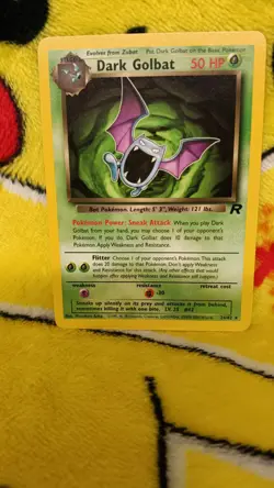 Vintage 1999-2000 Pokemon Team Rocket Dark Golbat NM - Image 1