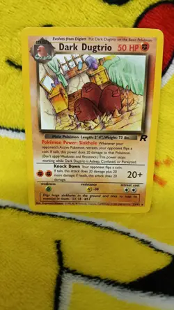 Vintage 1999-2000 Pokemon Team Rocket Dark Dugtrio NM - Image 1