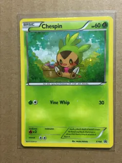 2015 Pokemon XY Promo Black Star Promo Holo Chespin XY88 - Image 1