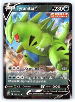 Tyranitar V 097/163 Holo V Rare Battle Styles Pokemon Near Mint - Image 1