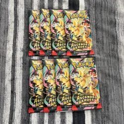 Lot of 8 Pokemon Ascended Heroes Booster Packs - Image 1